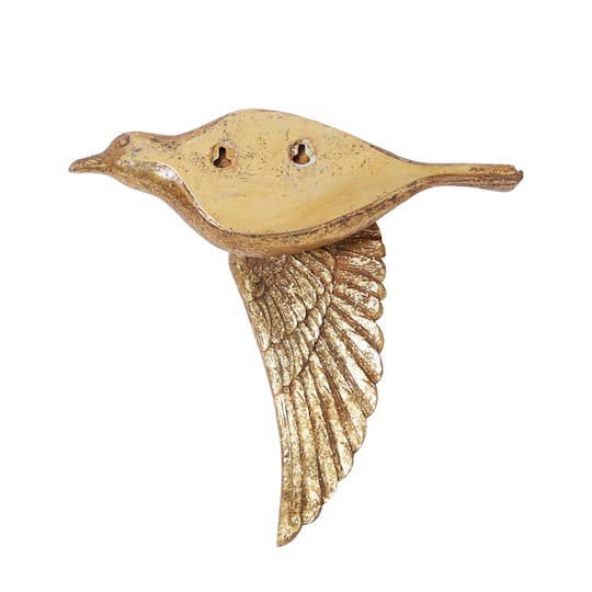 Gold Polystone Coastal Birds Wall Decor Set